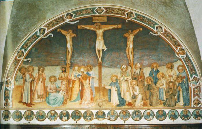 Fra Angelico Crucifixion and Saints Germany oil painting art